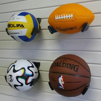 Настенная подставка с отверстиями в виде когтей для волейбола, баскетбола, футбола, стеллаж для хранения футбольных мячей, держатель спортивного мяча