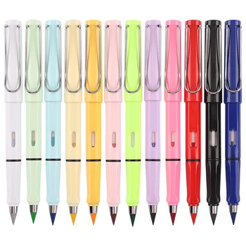 10ШТ Пластиковый карандаш Macaron Color для рисования эскизов, Неограниченное количество карандашей для письма, Волшебные стираемые заправки, школьные принадлежности