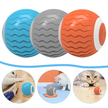 Перезаряжаемый через USB Самодвижущийся активируемый движением мяч для кошек и собак Интерактивная игрушка-мяч для домашних животных для домашних собак в подарок щенку на День рождения
