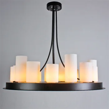 Скандинавская светодиодная люстра со стеклянной свечой, Люстра для столовой, гостиной, кухни, Подвесной светильник для домашнего декора Lampara Techo