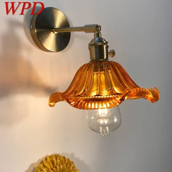 WPD Скандинавский латунный настенный светильник для гостиной, спальни, прикроватной тумбочки, современного гостиничного коридора, настенного светильника для прихожей