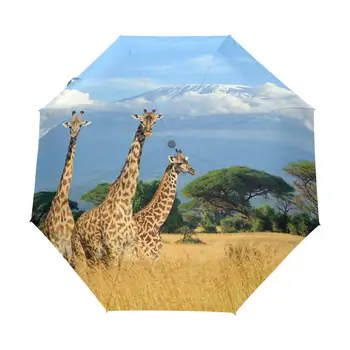 Прекрасный Жираф-Животное, Ветрозащитные Дорожные Зонтики, Обитатели Лугов, Складной Зонт От Дождя, Компактный И Легкий для Подростков И Взрослых