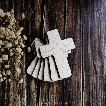 Деревянный христианский крест из фанеры в стиле Пятидесятницы