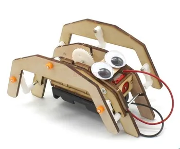 физический Сумасшедший механический жук, детская научная штуковина ручной работы, деревянная сборка, механизм, принцип передачи, материал модели