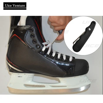 С удлиненным крюком, складной, портативный, Черный, Прочный, Практичный, для затягивания шнурков на хоккейных коньках, Эргономичный для фигурного катания на роликовых коньках