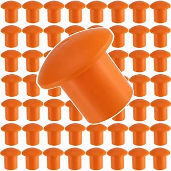 80 Шт колпачков для арматуры Оранжевые колпачки для арматурных стержней, размер арматуры 3-8, 10 М-25 м