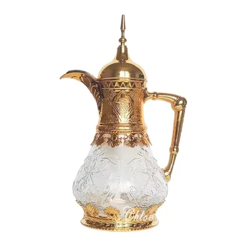 Стеклянный холодный чайник большой емкости в средневековом Дубайском стиле Резная Хрустальная бутылка для холодной воды Ближневосточный чайник для галстука 1600 мл
