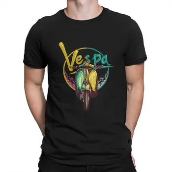 Дизайнерская футболка для мужчин Vespa, Винтажные хлопковые футболки с круглым вырезом, Футболка с коротким рукавом, Идея подарка, одежда