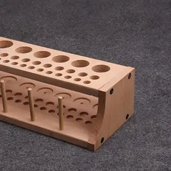 Подставка для инструментов для кожевенного ремесла, Деревянный держатель для изготовления штампов, Органайзер на 14 Отверстий