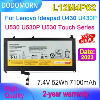 DODOMORN L12M4P62 L12L4P62 Аккумулятор Для Ноутбука Lenovo IdeaPad U430 U530 U430P U530P L12L4P62 2ICP6/55/85-2 7.4 В 52 Втч 7100 мАч