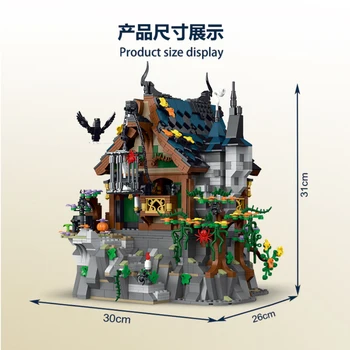 Серия Wizard Castle Medieval Street View Architecture, Собирающая строительные блоки из мелких частиц, Модель Игрушки для взрослых высокой сложности