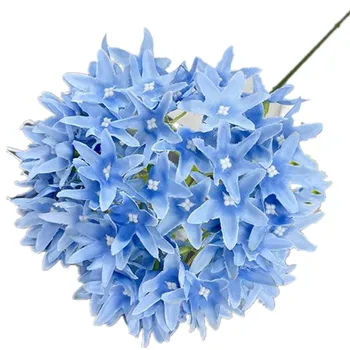 Один искусственный цветок с одним стеблем, имитирующий круглую гортензию длиной 28 дюймов, для центральных украшений свадьбы, 11 цветов
