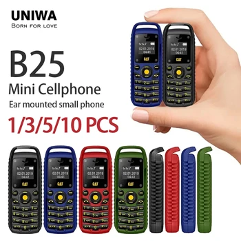UNIWA B25 Маленький мобильный телефон Bluetooth Наушники Голосовой Чейнджер Номеронабиратель Автоматический вызов Супер Мини 0,66 