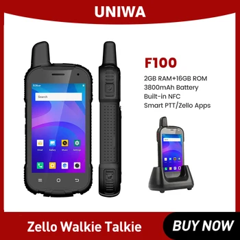 UNIWA F100 4-дюймовая Кнопка SOS Android PoC Радио Zello PTT 4G Портативная рация NFC Phone4.0 Дюймов 2G RAM 16G ROM Мобильный телефон