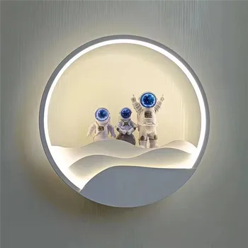 Светодиодный Настенный Светильник Spaceman для Спальни Детская Комната Астронавт Лебедь Лодка Украшения AisleStairway Бра