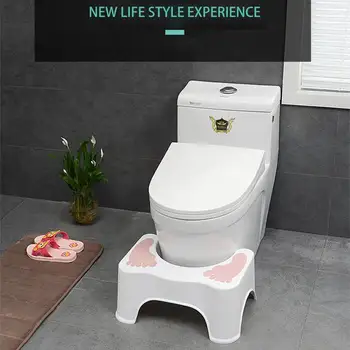 Домашний пластиковый табурет для приседания, табурет для туалета в ванной комнате, компактный табурет для горшка, переносное сиденье-ступенька для домашнего туалета в ванной комнате