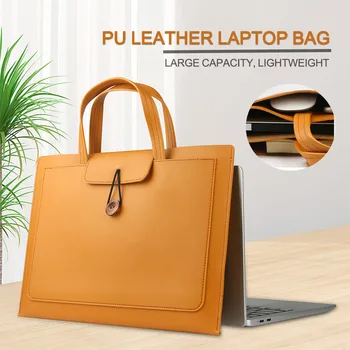 Роскошная сумка для ноутбука из искусственной кожи для Macbook Pro Air 13 13,3 14 16 дюймов, чехол для планшета, водонепроницаемый чехол для ноутбука, сумка для планшета