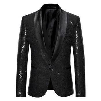 Мужская куртка с пайетками для ночного клуба, пиджак для вечеринки, модный костюм с пайетками, Сверкающий дизайн куртки, куртка в стиле ночного клуба.