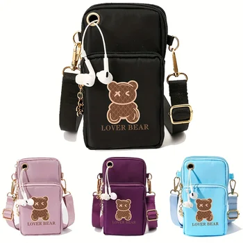 4-цветная Кукла-медведь с буквами, сумки для мобильных телефонов, женская модная сумка с наплечным карманом, подарок на День Святого Валентина