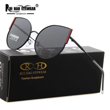 Бренд Rui Hao Eyewear Солнцезащитные очки Cat Eye Женские Модные Поляризованные Солнцезащитные очки 3 Цвета Модные Очки для вождения