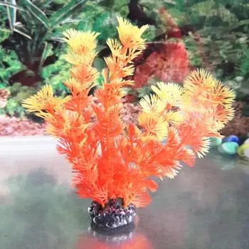 Практичное искусственное растение, экологически чистое мини-растение для аквариума с искусственными водорослями, украшение аквариума для рыб