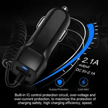 Автомобильное зарядное устройство, автомобильное USB-быстрое зарядное устройство 3.0, автомобильное зарядное устройство для мобильного телефона, кабель Micro Type C для Huawei, зарядные устройства для iPhone M7T0