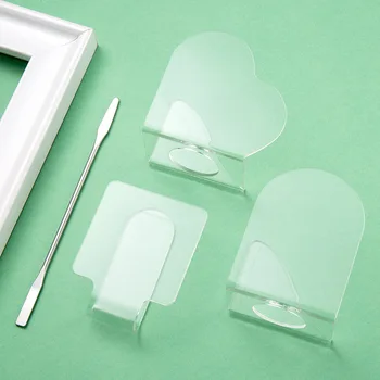 Набор для рисования ногтей трехмерный, многоцелевой, легко протирается, удобные, легко моющиеся инструменты для макияжа, акриловая палитра, прозрачная