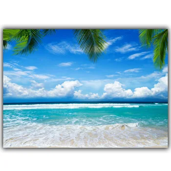 Полная квадратная/круглая алмазная живопись 5D своими руками, тропический пляж, приморье, 3d вышивка крестиком, мозаичная картина из горного хрусталя, декор для дома