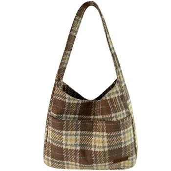 Дизайнерские сумки, сумка-тотализатор для женщин 2023, хлопок с контрастной полосой, Повседневные дорожные Моющиеся женские вместительные сумки через плечо