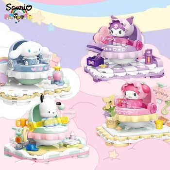 Sanrio строительный блок шейкер игрушка обучающая сборочная модель Pochacco Cinnamoroll My Melody орнамент подарок на день рождения