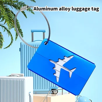Багажные бирки из алюминиевого сплава размером 7,5 * 4,4 см, Посадочные металлические сумки, бирки для регистрации в самолете, бирки для лифта