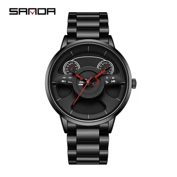 Мужские кварцевые часы Sanda cross-border предназначены исключительно для оптовой продажи модных молодежных кварцевых часов с водонепроницаемым сетчатым поясом