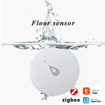 Mini Tuya ZigBee Датчик Утечки Воды Для Обнаружения Переполнения Приложение Remote Remote IP68 Водонепроницаемая Пылезащитная Защита От Утечек воды