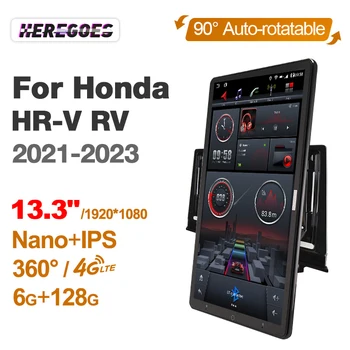 Авто Android 10 6G + 128G Автомобильный Радио Мультимедийный Видеоплеер Carplay Авторадио GPS Навигация Стерео Для Honda HR-V RV RZ 2021 2022
