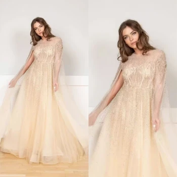 Бальное платье Sparkle Poretrait Длиной до пола из сетки с пайетками/Тюля для торжественного мероприятия vestido de fiesta elegante para mujer 2023