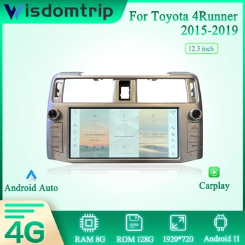 12,3 дюйма для Toyota 4 Runner 2015 - 2019 Умный мультимедийный видеоплеер GPS-радио 4G WIFI Навигация + CarPlay Android 11