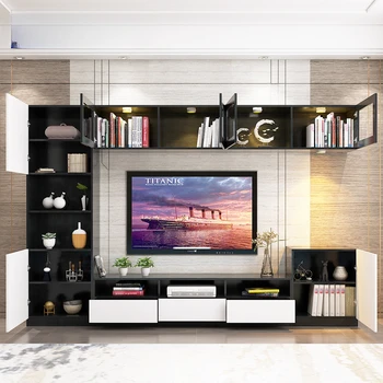 ТВ-шкаф из закаленного стекла, комбинированный настенный шкаф, современный и простой малогабаритный ТВ-шкаф, шкаф для фильмов и телевидения