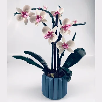 Строительный блок Moc bouquet orchid flower block succulent pot подходит для романтического набора для сборки 10311 игрушка в подарок для девочек