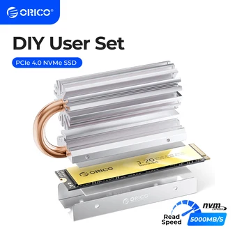 ORICO 5000 Мбит/с M2 NVMe PCIe 4.0 Gen4 x4 SSD С Алюминиевым Радиатором Cooler Сильная Конструкция Рассеивания Тепла для Ноутбука DIY User