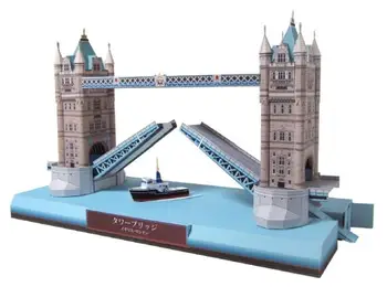 Знаменитое здание Лондонского Тауэрского моста, 3D бумажная модель, головоломка 