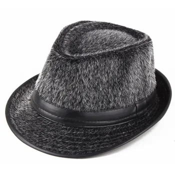 Новая модная зимняя мужская шапка унисекс, шерстяная шапка с широкими полями, теплая джазовая кепка, шапки