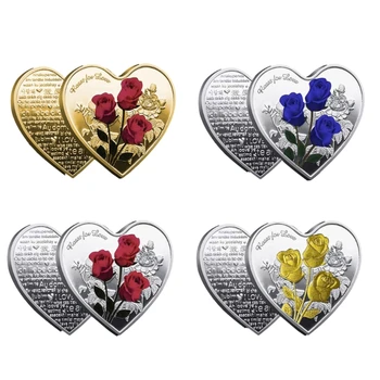 Элегантные металлические сувениры в форме сердца для особых случаев с различными значимыми знаками любви Комплект для украшения роз 50 фунтов