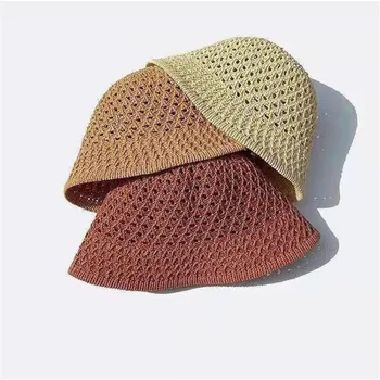 Простая женская солнцезащитная шляпа с широкими полями, летние шляпы с гибкими полями для женщин, пляжная панама, соломенная шляпа-ведро, женская шляпа-козырек, женские шляпы