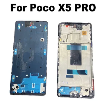 Для Xiaomi Poco X5 Pro Средняя Рамка ЖК-дисплея Передняя Рамка корпуса Замена Безель-пластины