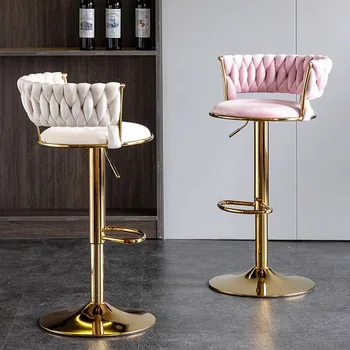 Роскошные современные барные стулья Столовая в скандинавском стиле Красивый барный стул с регулируемой высотой Высококачественная мебель Confort Cadeira