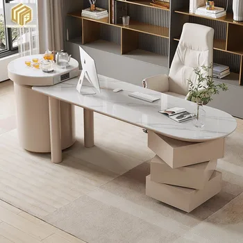 Легкий роскошный стол и стул из каменной доски, стол для домашнего офиса, рабочий стол для учебы, компьютерный стол, минималистичный современный дизайнерский верстак, calli