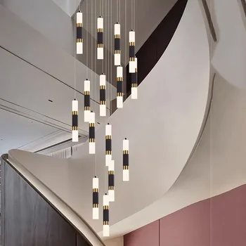 Скандинавский домашний декор столовая Подвесной светильник освещение в помещении лестничный светильник подвесной светильник люстра для гостиной