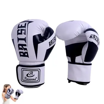 Боевые перчатки Прочные боксерские перчатки из полиуретана для мужчин Для профессиональных бойцов, занимающихся фитнесом, боксерской грушей Муай Тай и боксом