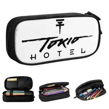Tokio Hotel Rock Band Пенал Классическая коробка для ручек Сумка Студенческая Большой емкости Школьные принадлежности Подарки Пеналы