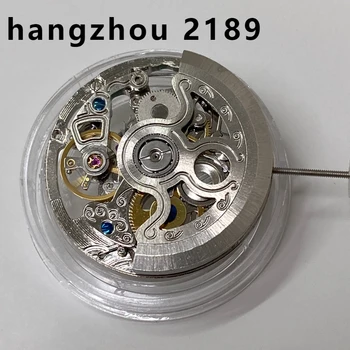 Новый Китайский Механизм Seiko 2189 Hangzhou 2189 Выдалбливают Механический Механизм Серебристо-Золотой Часовой Механизм Аксессуары